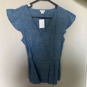 J Crew. Brand new with tags. Chambray shirt.